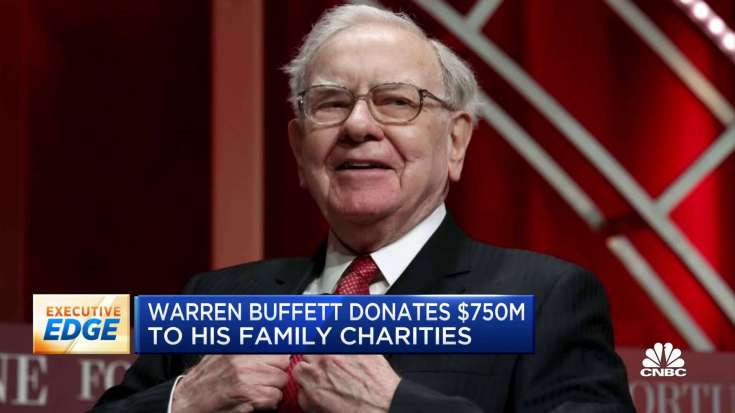 Warren Buffett donates $750 million to his family charities