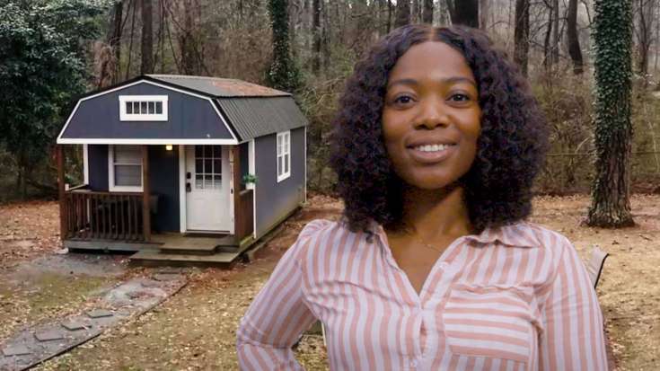 I live in a $35,000 tiny home in my backyard in Atlanta, Georgia - take a look inside