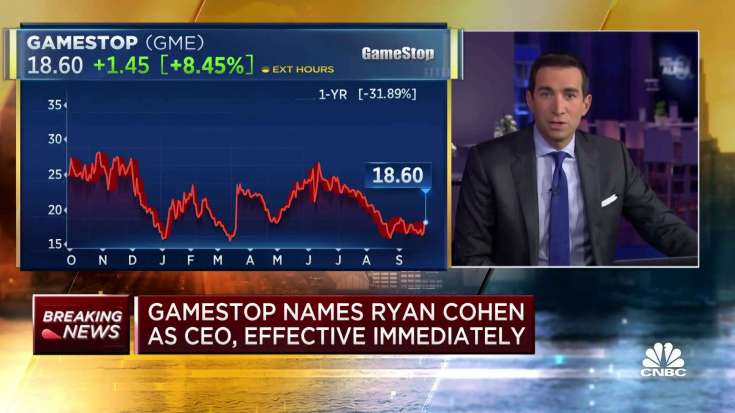 GameStop names Ryan Cohen as CEO effective immediately