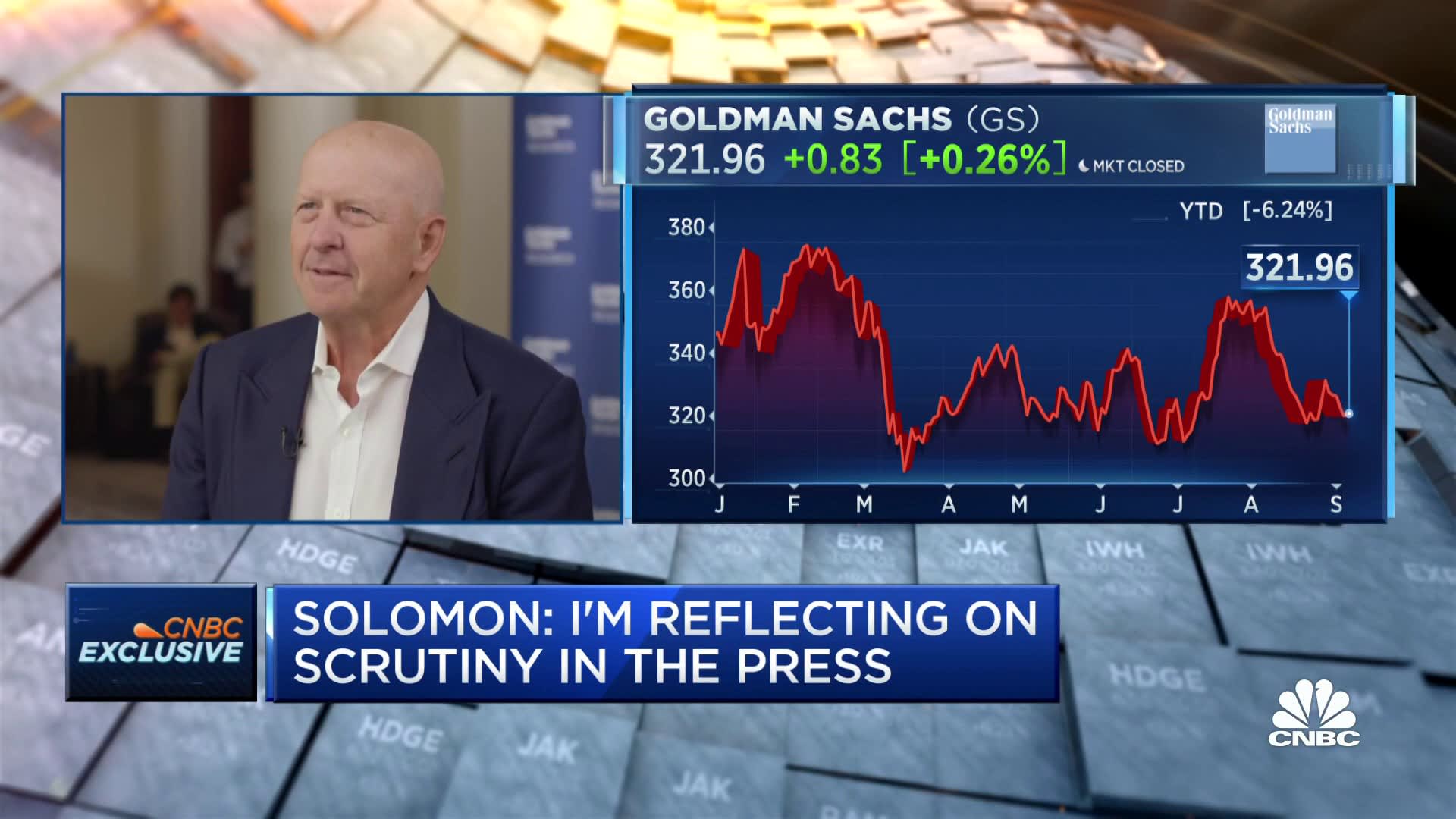 Goldman Sachs CEO Solomon: I don't recognize this caricature that's been painted of me