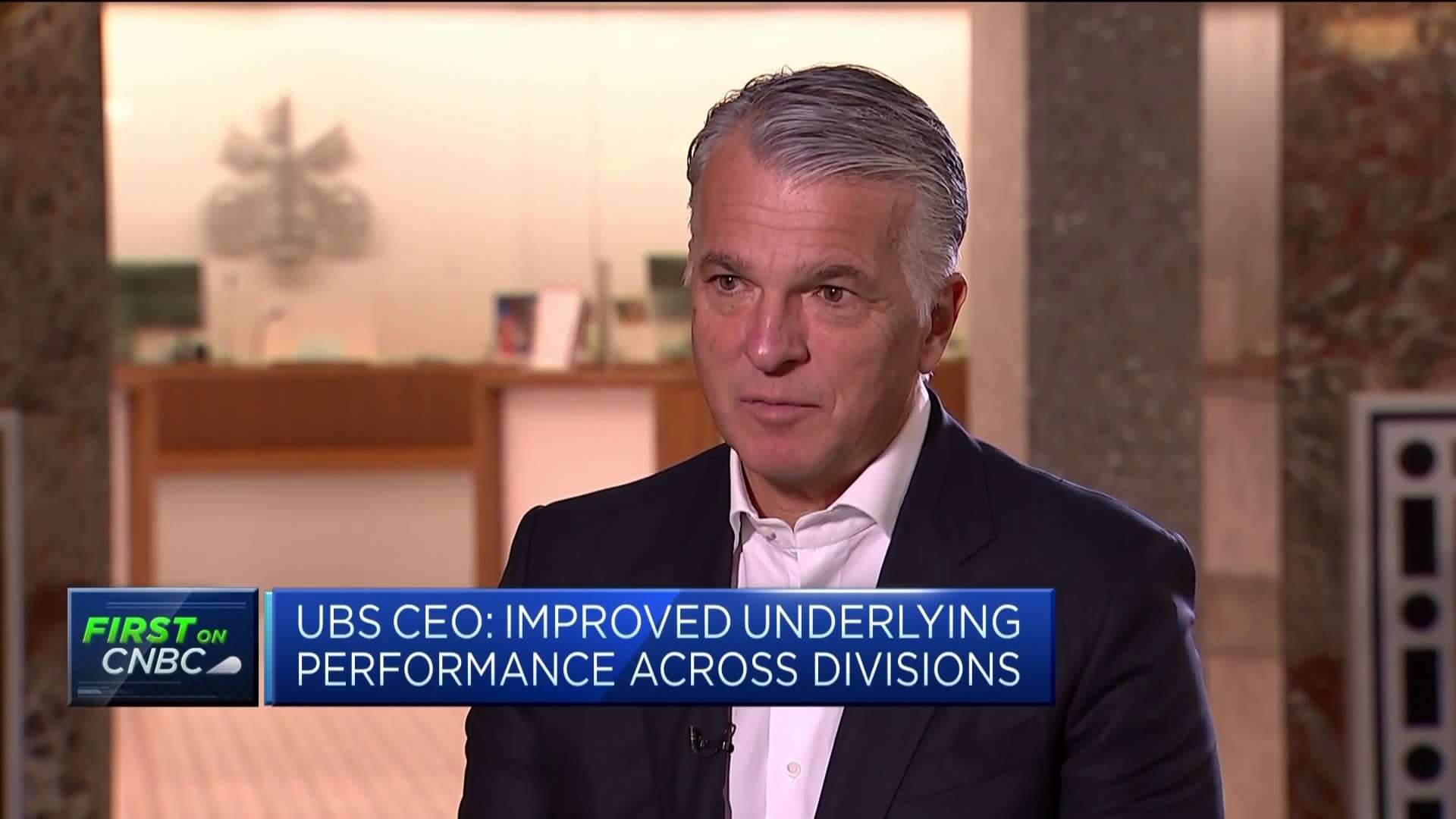UBS CEO 'positively surprised' by quick return of client inflows